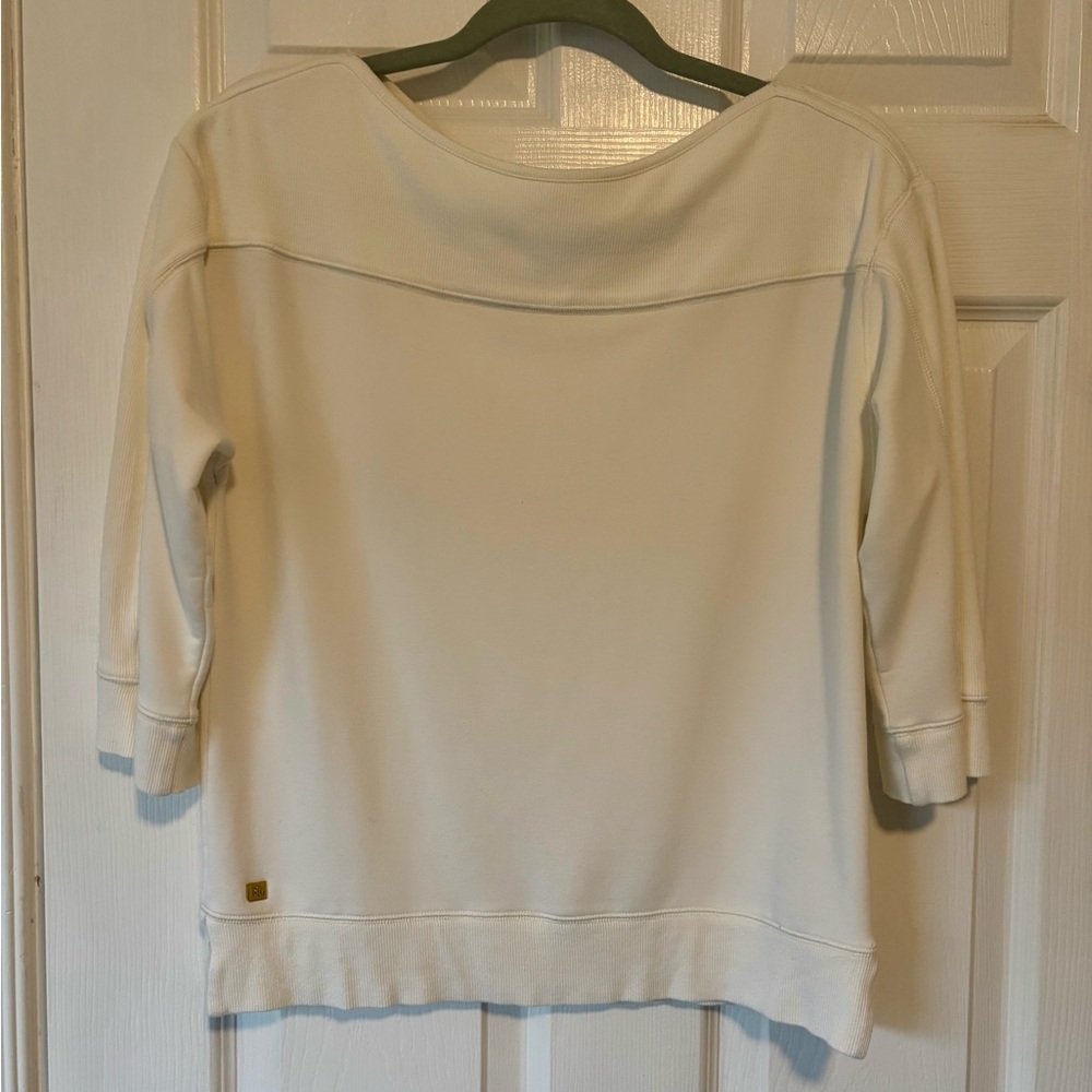 Ralph Lauren Classic White Ribbed Top